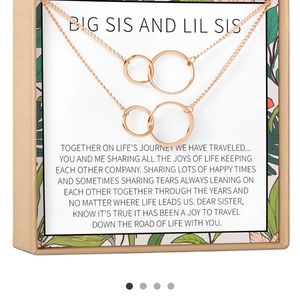 Dear Ava Big Sis and Lil Sis rose gold necklaces